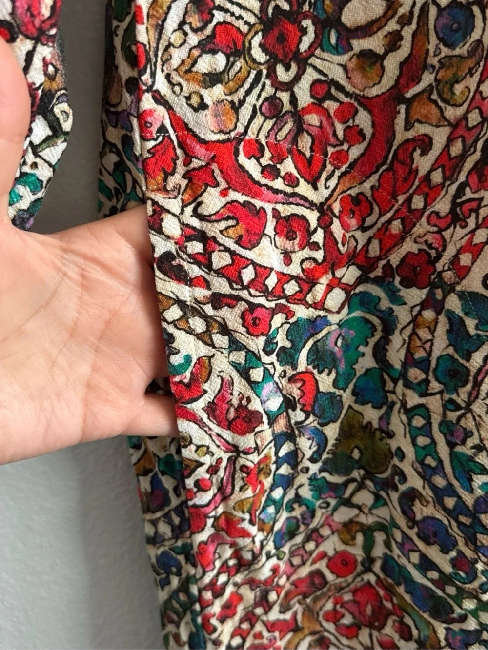 Soft Surroundings Boho Paisley Cotton Tunic Dress Colorful Medallion Print small